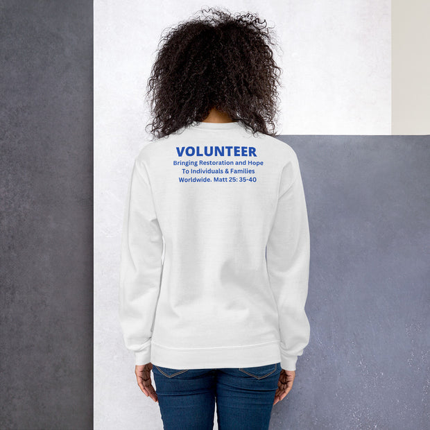 Dreams Come True Volunteer White Unisex Sweatshirt