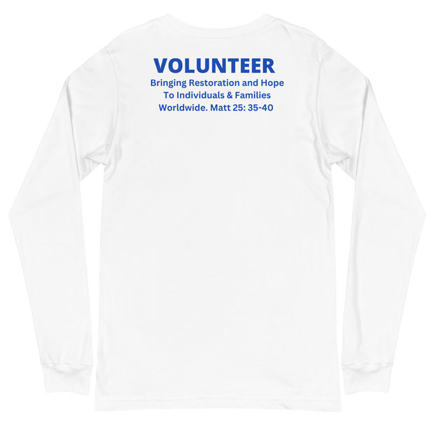 Dreams Come True Volunteer Unisex Long Sleeve White Tee