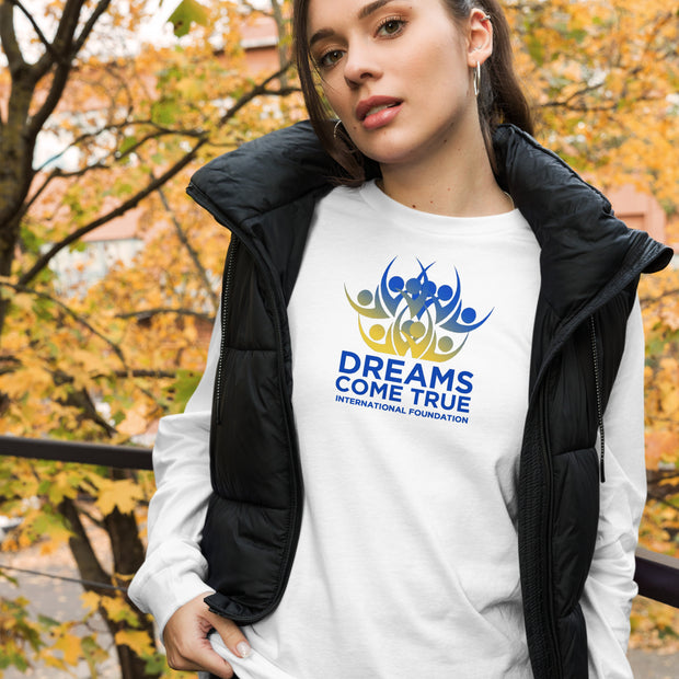 Dreams Come True Volunteer Unisex Long Sleeve White Tee